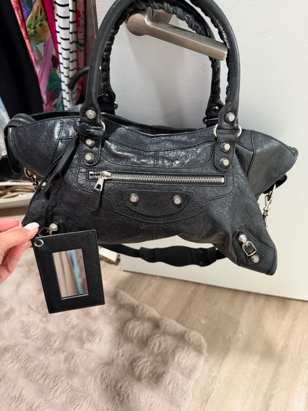 Balenciaga Le City bag Black lambskin leather - Picture 2 of 10
